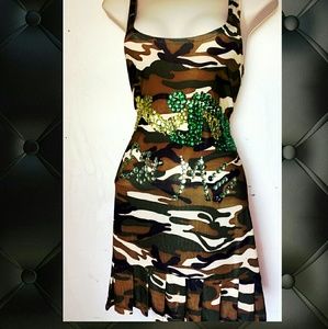 Camp stetch women's large mini dress short skirt